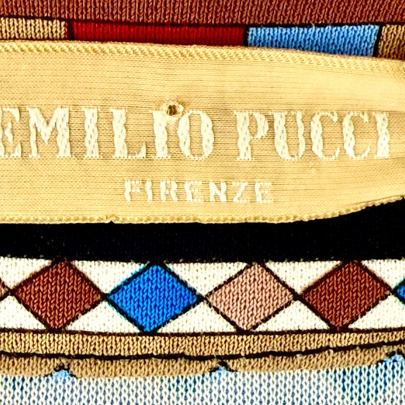 Emilio Pucci Retro Print Button-down Shirt, Size 8, Vibrant Colorful Design - Picture 10 of 11